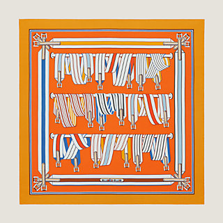 HERMES ハンカチ Les Sangles en Finesse handkerchief 直営包装 ハンカチーフ 《サングル・アン・フィネス》 | Hermès